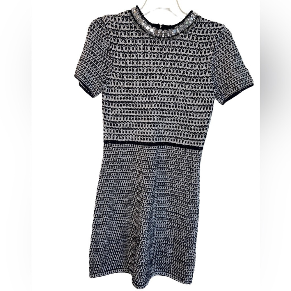 Tory Burch Embellished Tweed dress. Size medium GUC - Picture 8 of 11